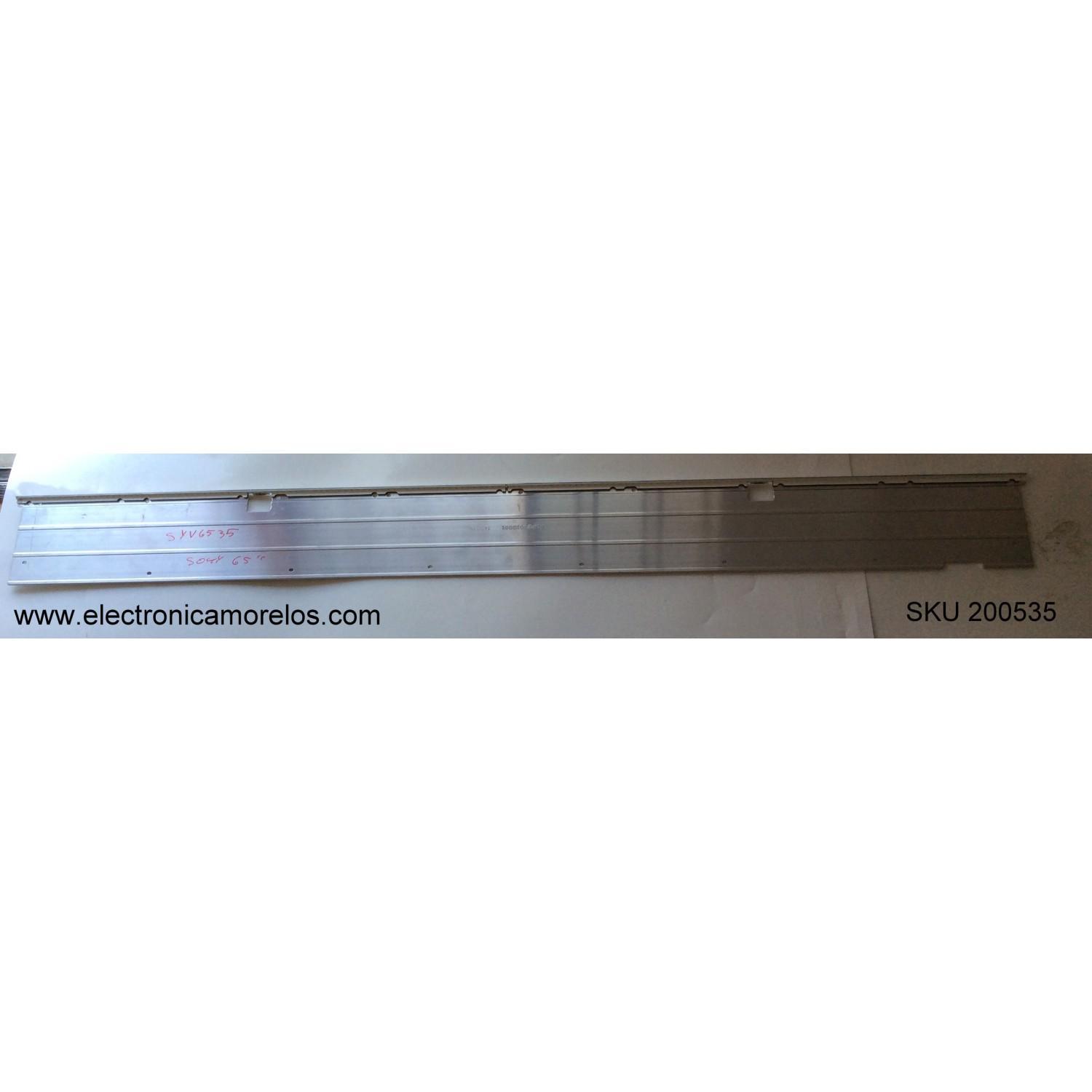 LED PARA TV SONY ((1 PIEZA)) / NUMERO DE PARTE NLAW50304 / 61.P2W01G001 / 140715 / PANEL SYV6535 / MODELO XBR-65X850B / ((MEDIDAS 1.43M x 14CM))